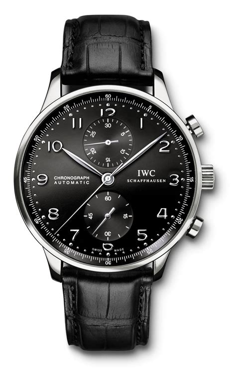 iwc portuguese black|iwc portuguese chronograph.